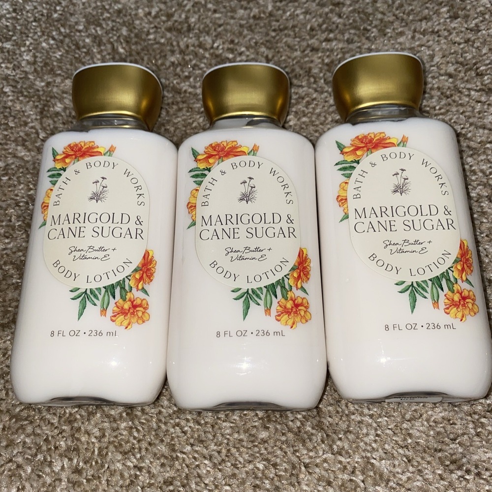 Bath and Body Works Marigold & Cane Sugar Body Lotion 8‎ fl oz 3x